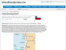 Tablet Screenshot of chilean.worldvitalrecords.com