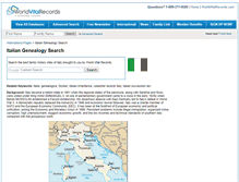 Tablet Screenshot of italian.worldvitalrecords.com
