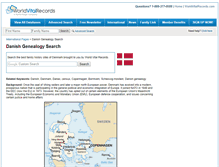 Tablet Screenshot of danish.worldvitalrecords.com