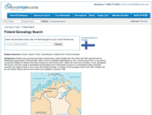 Tablet Screenshot of finland.worldvitalrecords.com