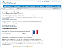 Tablet Screenshot of french.worldvitalrecords.com